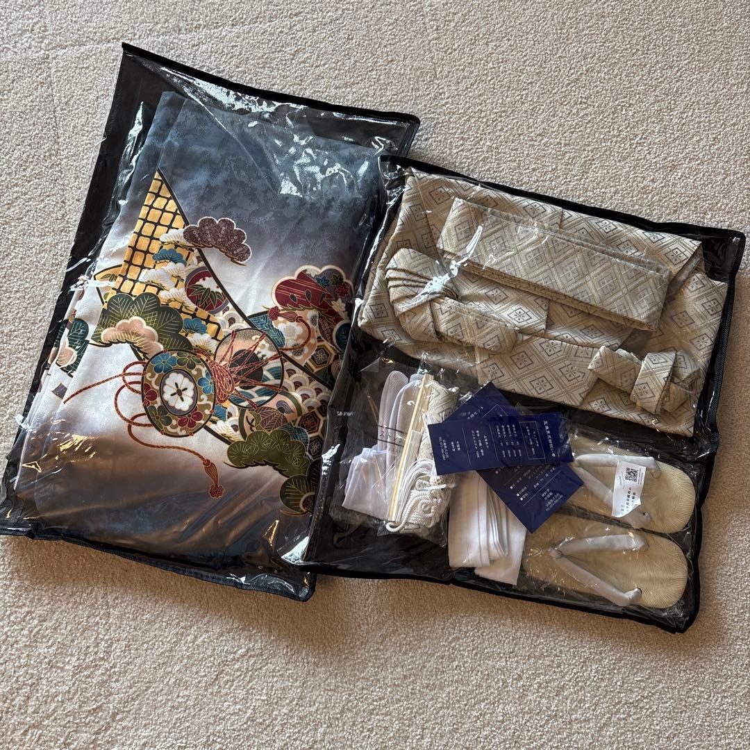 七五三 着物 男の子 フルセット 5歳袴セット 753 羽織袴　京越卸屋　鷹太鼓