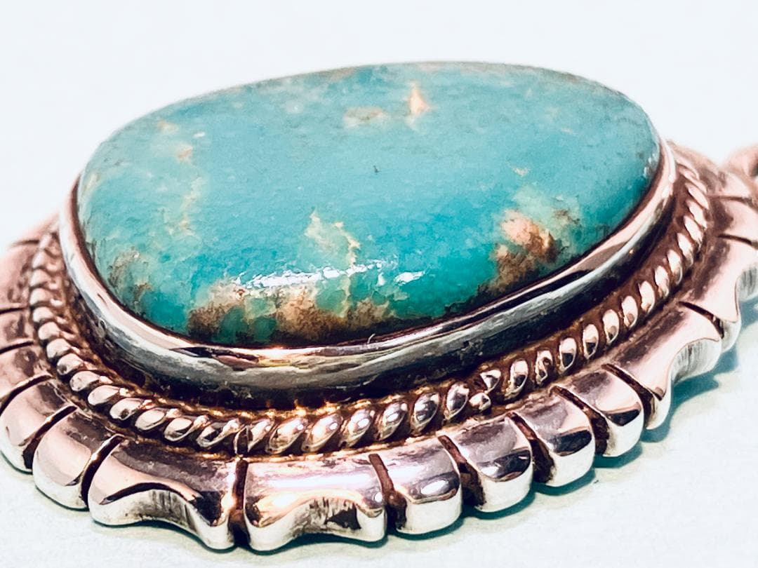 【銀製品925】ターコイズ ハンドメイド　インディアンジュエリー