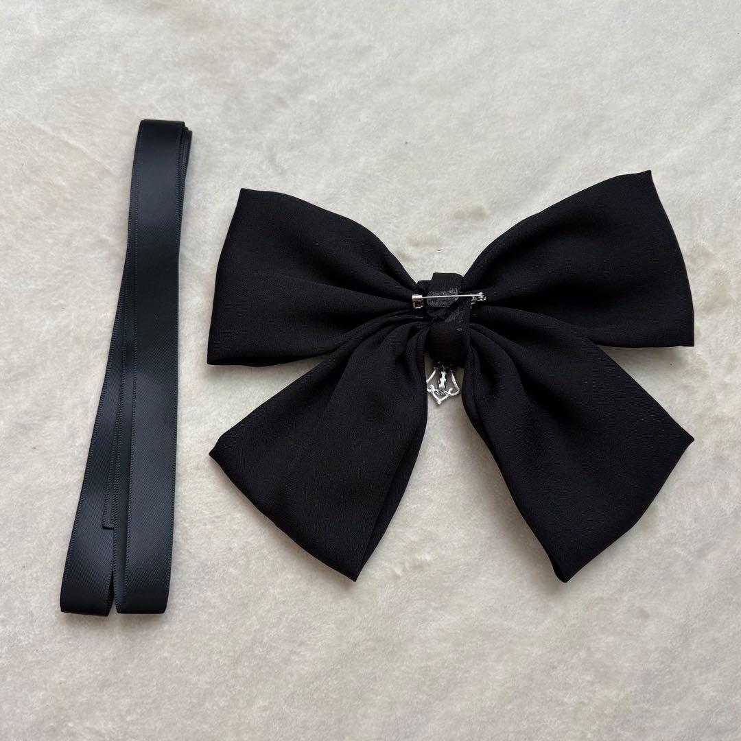 地雷 マーズ オフショルブラウス 十字架リボン チェック スカパン セットアップ