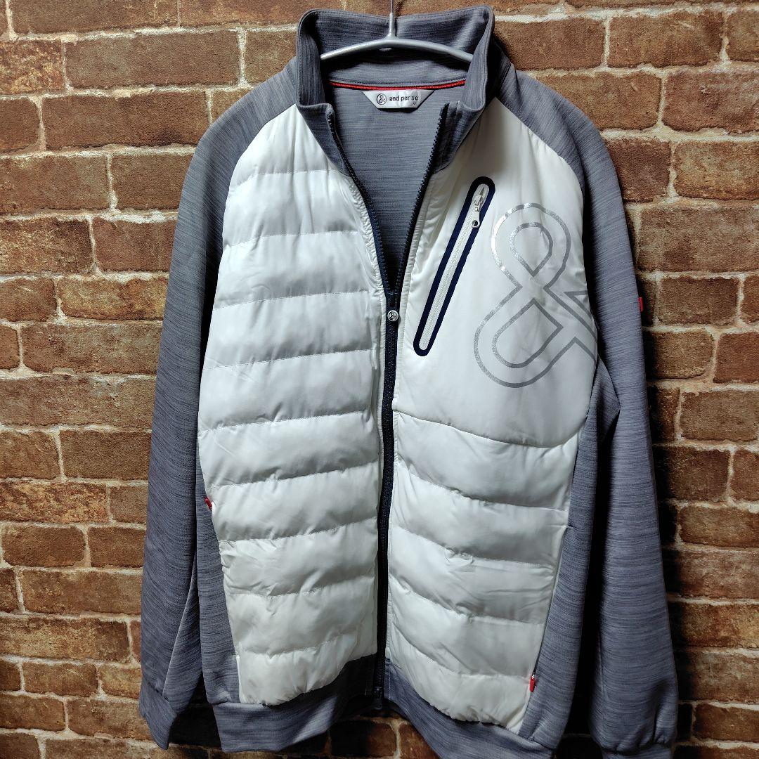 美品 and per se ハイブリッド ブルゾン 切替 ドッキング ジャケット