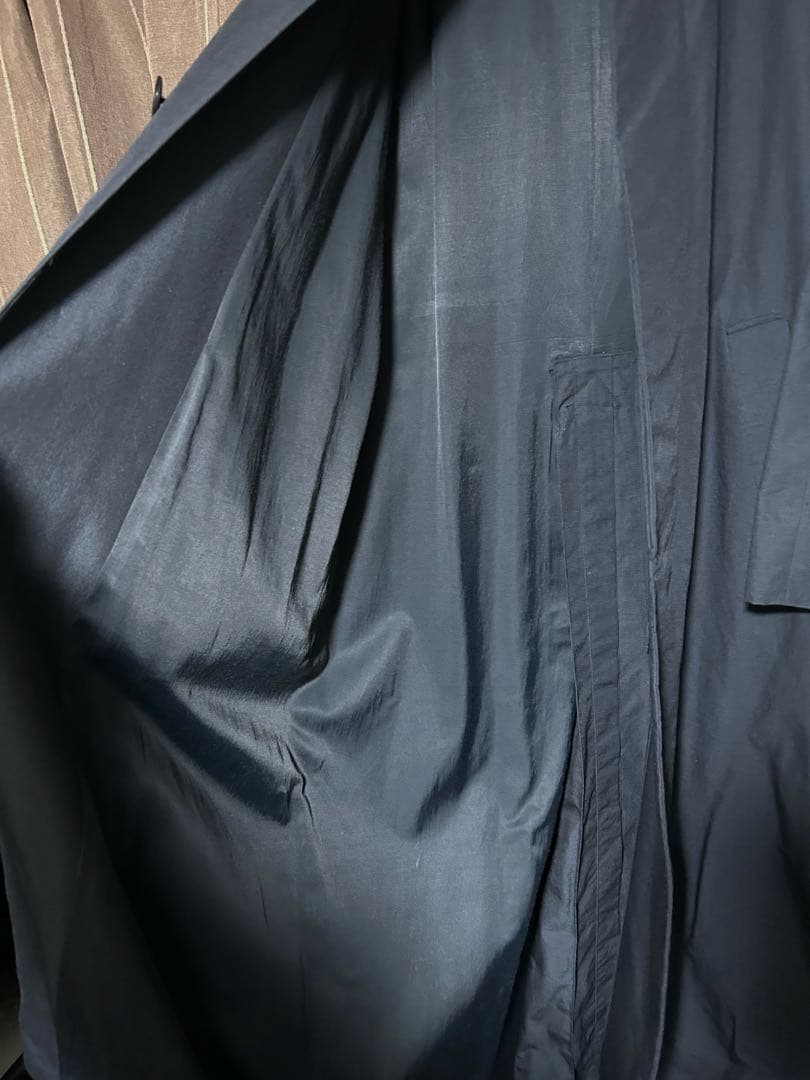 YAECA ステンカラーコートNAVY ロング