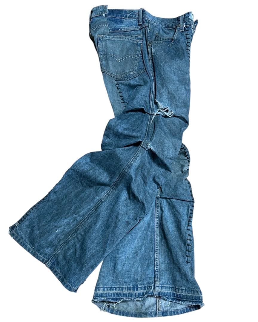 リメイク 1点物 再構築 ダメージジーンズ デニムパンツ