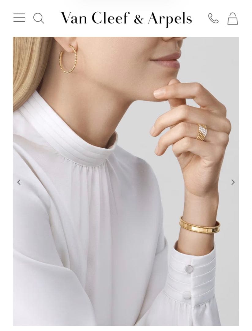 Van Cleef & Arpels ペルレシニアチュールブレスレット 18K