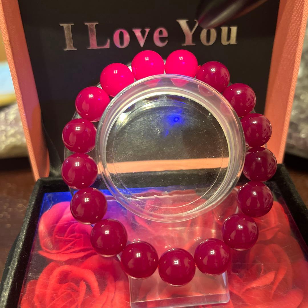 専用　天然石ブレスレット　ミャンマー産　ルビー　大玉