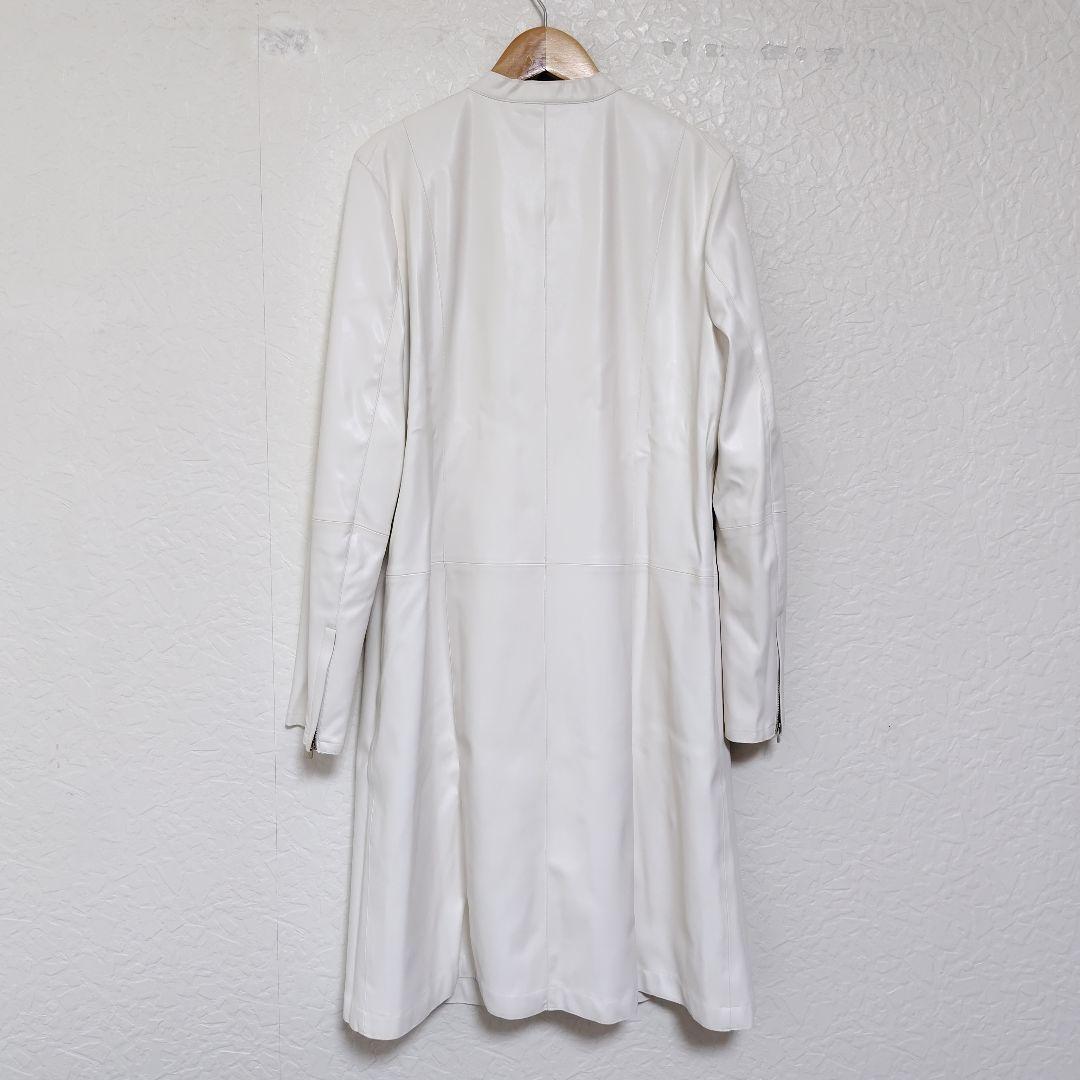 未使用 ダブスタ Sov. puレザー ジップ コート オフ白 新品 ソブ