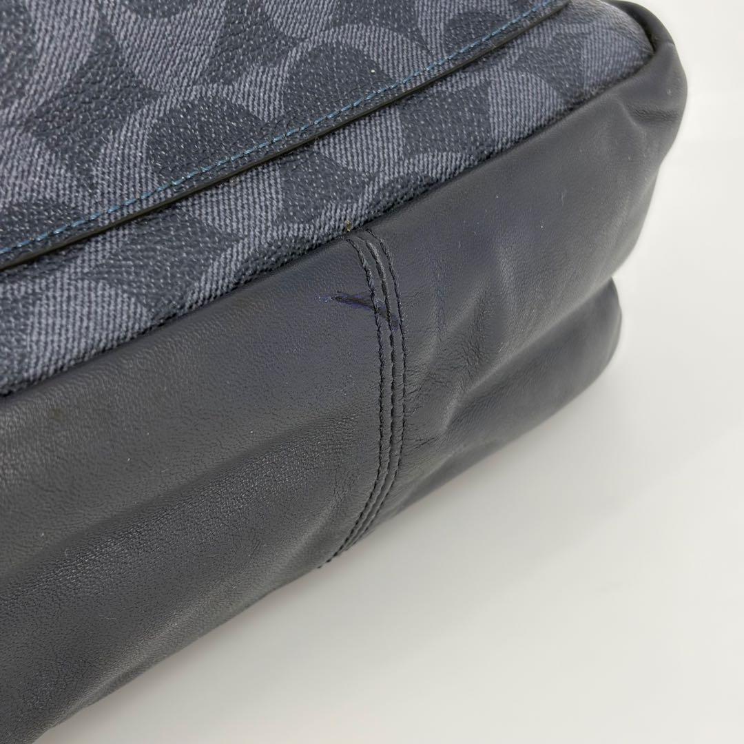 COACH チャーリー シグネチャー リュック バックパック ネイビー 861