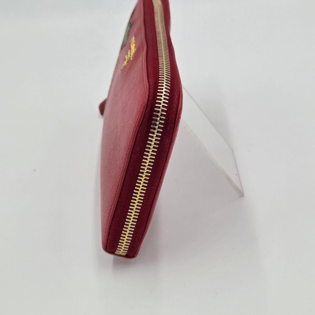 【美品】PRADA プラダ　長財布　ブラック　チェリー　ジッピー　ラウンド