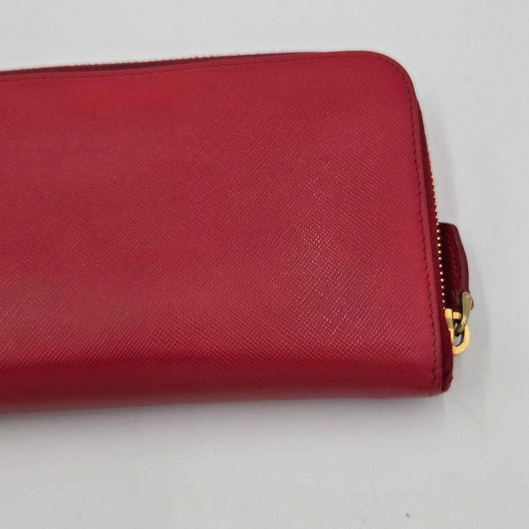 【美品】PRADA プラダ　長財布　ブラック　チェリー　ジッピー　ラウンド