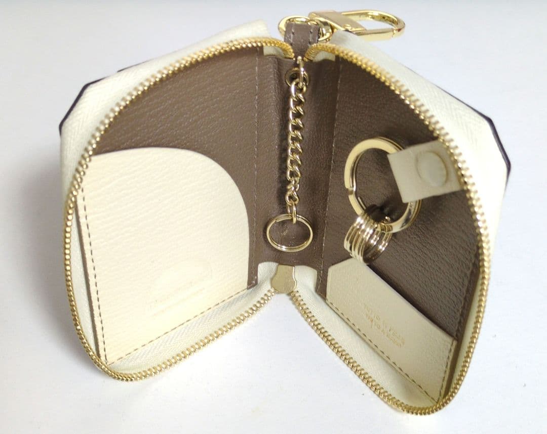 本日PM22時迄❗️ラルコバレーノ スマートWキーケース／ホワイト.トープ