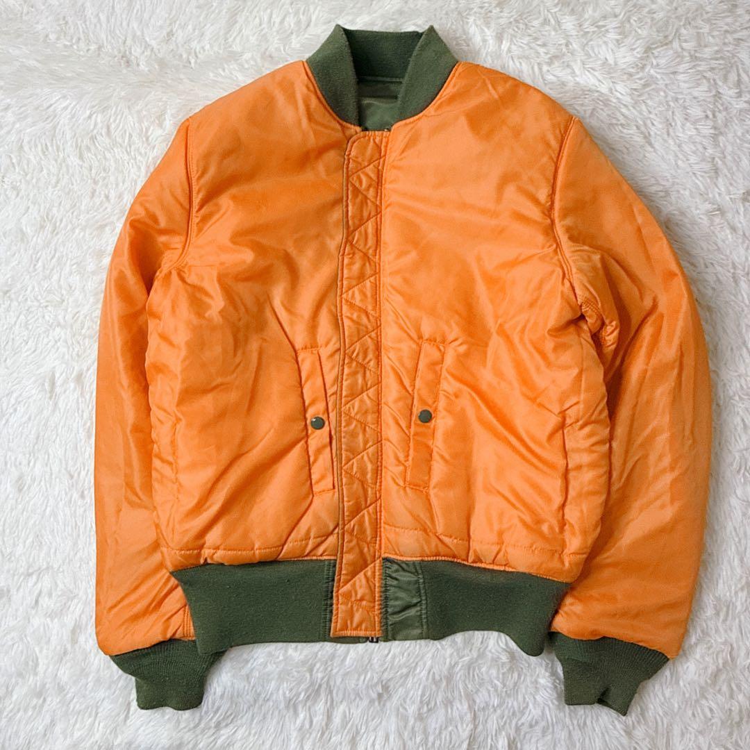 アルファ MA-1 フライトジャケット 緑 Lサイズ 中綿 y2k 短丈