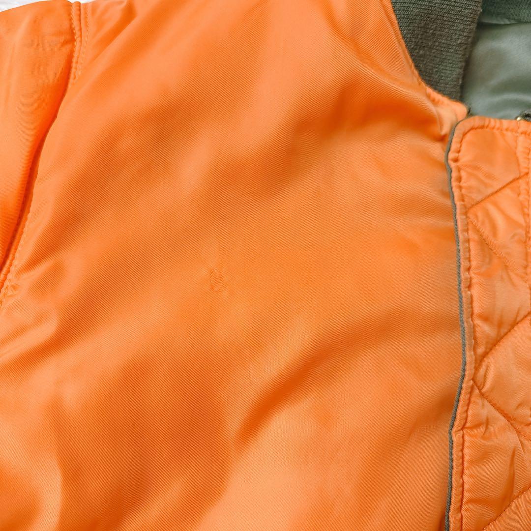 アルファ MA-1 フライトジャケット 緑 Lサイズ 中綿 y2k 短丈