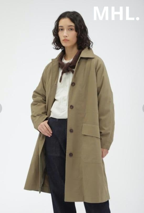 MHL　2way　ダウンライナー取外し可　ステンカラーコート　春秋冬
