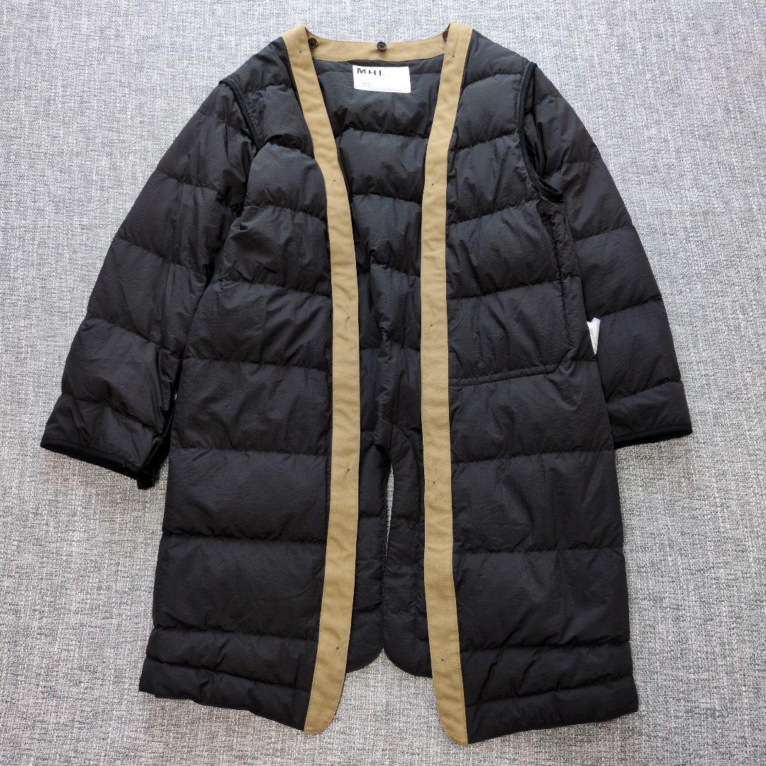 MHL　2way　ダウンライナー取外し可　ステンカラーコート　春秋冬