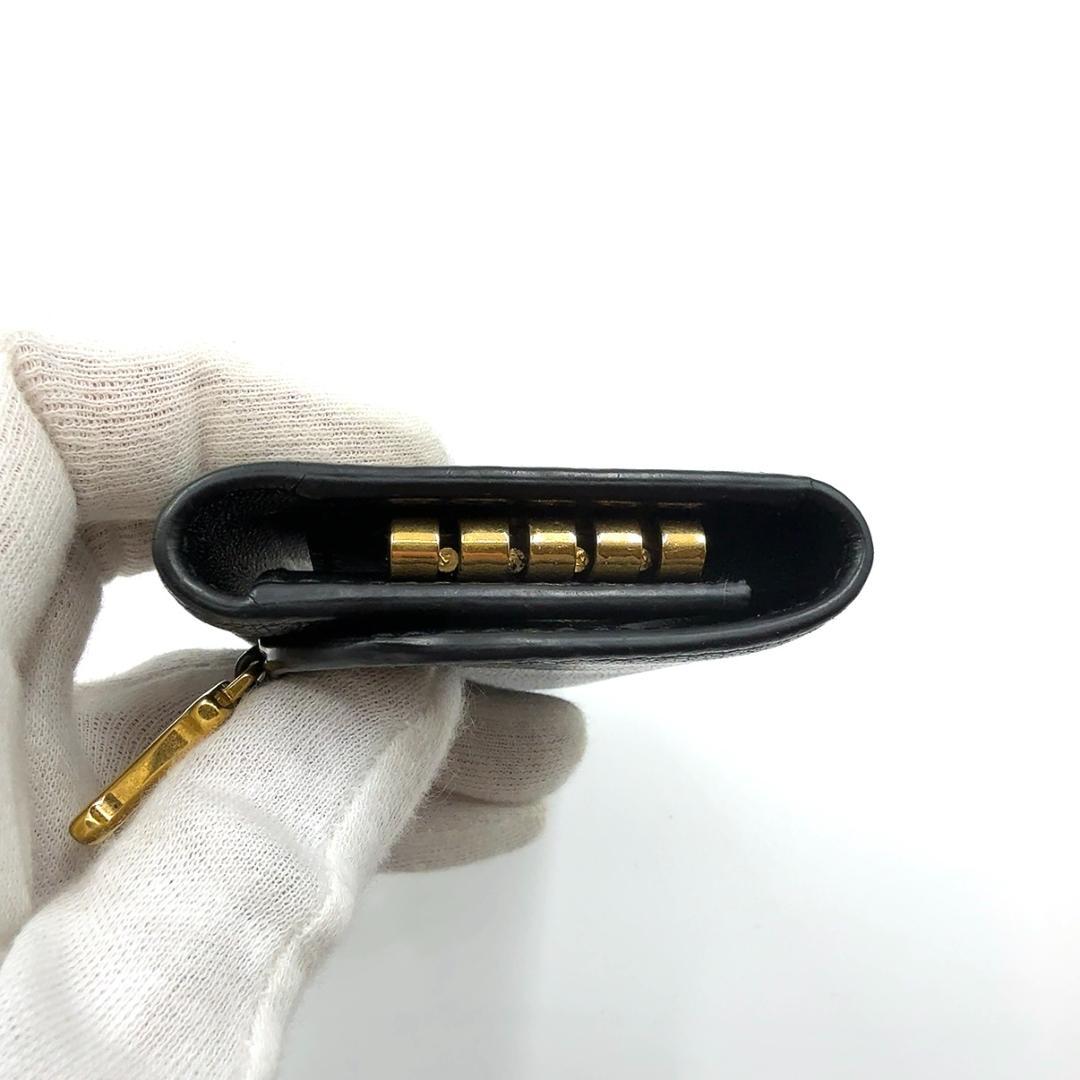 ◇クリスチャンディオール◇レザー/サドル/4連/キーケース/ブラック