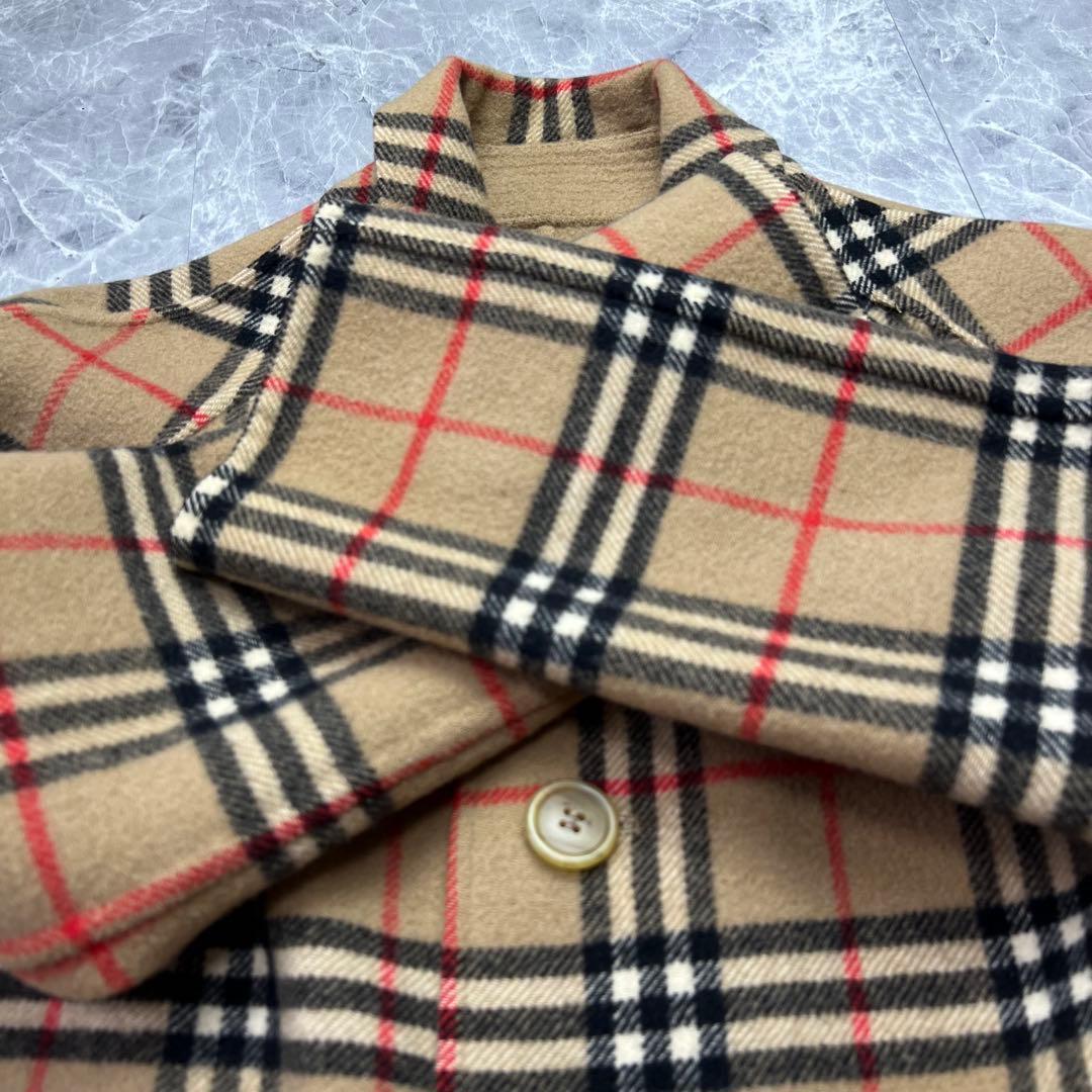 バーバリー♡リバーシブル　ロングコート　ノバチェック　ダブルフェイス　ベージュ