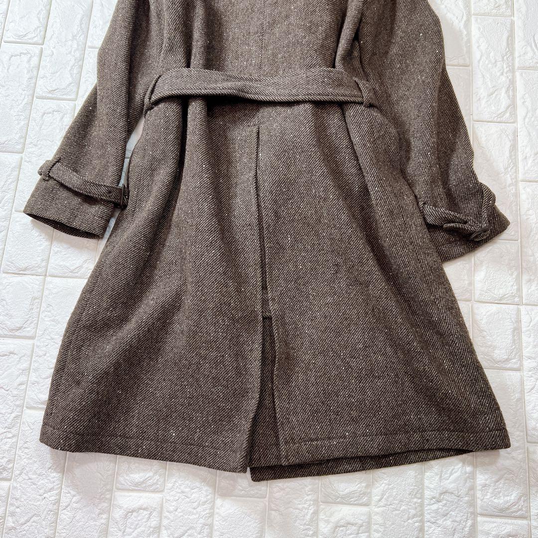 マーガレットハウエル ツイード ダブルブレスト ウール ロング コート Aライン