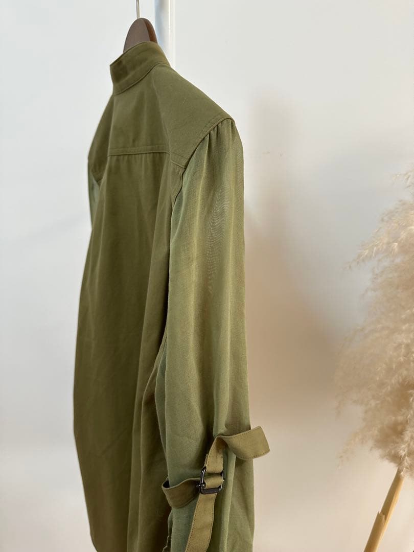 HYKE美品⭐️ハイクミリタリーシアースリーブシャツジャケットブルゾンコットン