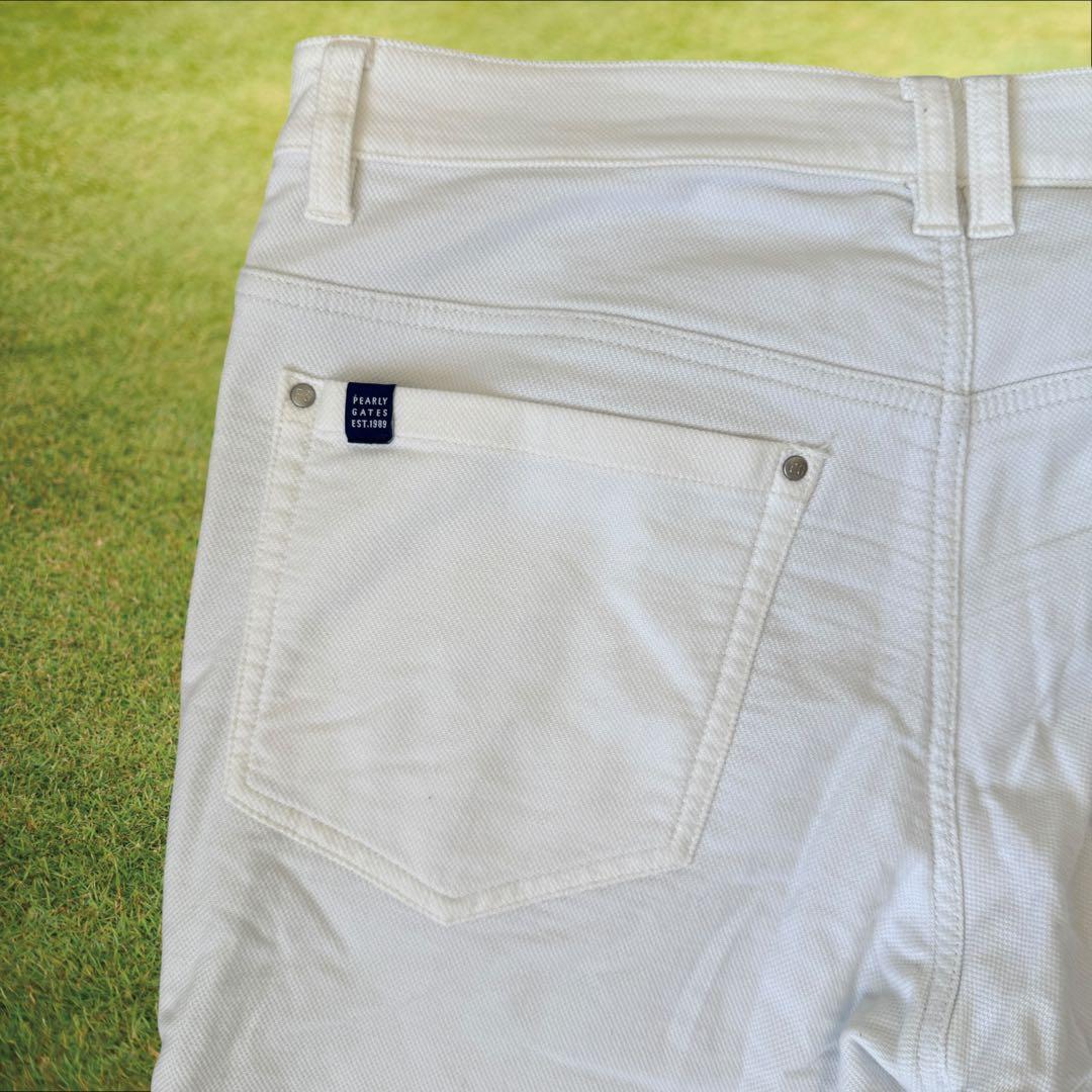 防寒　蓄熱　裏地付き　パーリーゲイツ　パンツ　白　L〜XL相当 暖パン　5