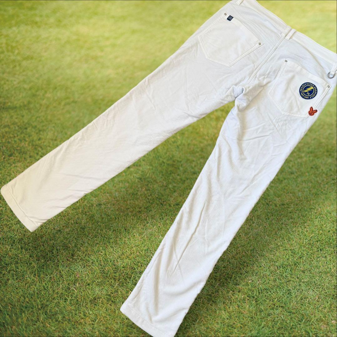 防寒　蓄熱　裏地付き　パーリーゲイツ　パンツ　白　L〜XL相当 暖パン　5