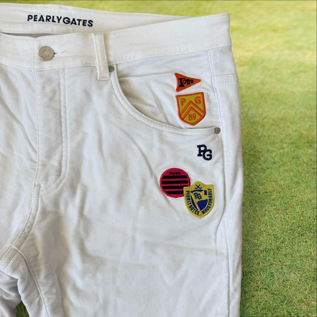 防寒　蓄熱　裏地付き　パーリーゲイツ　パンツ　白　L〜XL相当 暖パン　5