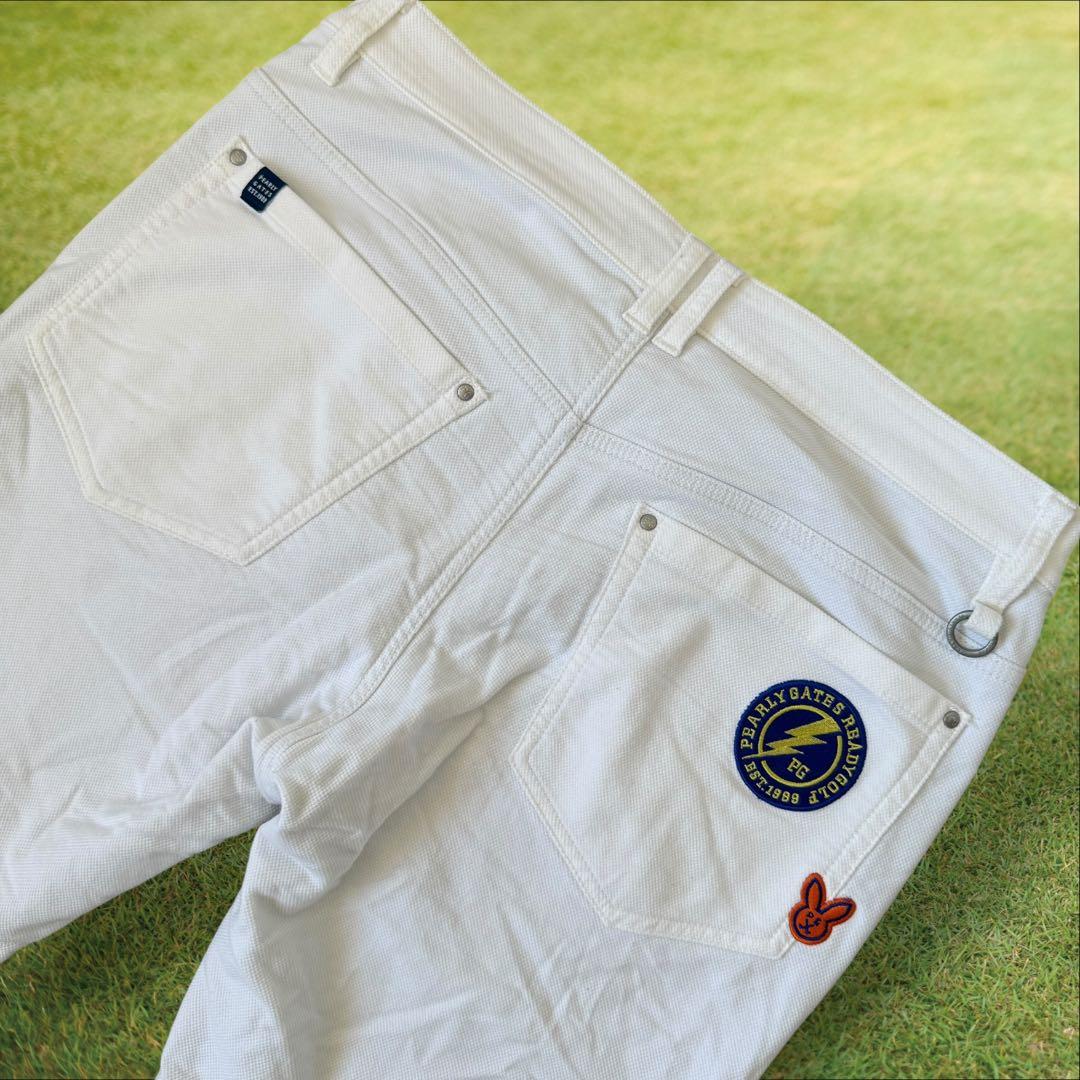 防寒　蓄熱　裏地付き　パーリーゲイツ　パンツ　白　L〜XL相当 暖パン　5