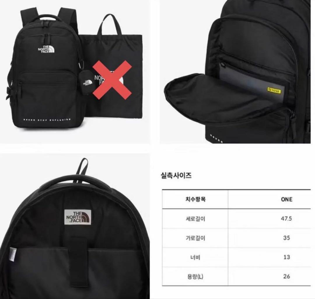 THE NORTH FACE DUAL POCKET BACKPACK ブラック