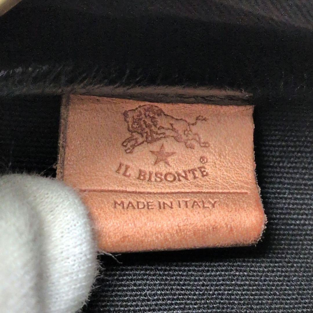 【現行モデル 極美品】イルビゾンテ　バムバッグ　ボディバッグ　シボ革　ブラック