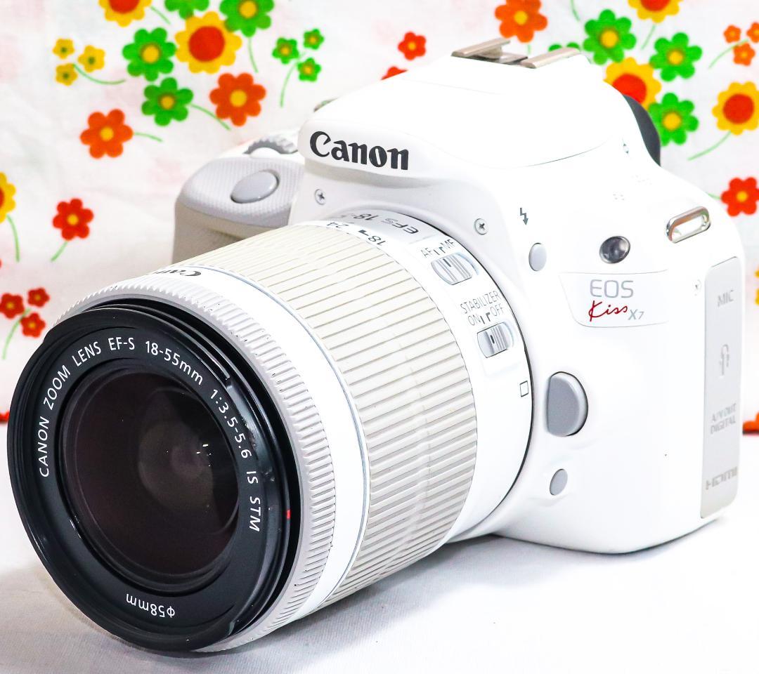 ⭐️新品級⭐️Wi-Fi対応☘️キヤノン EOS Kiss X7 希少なホワイト