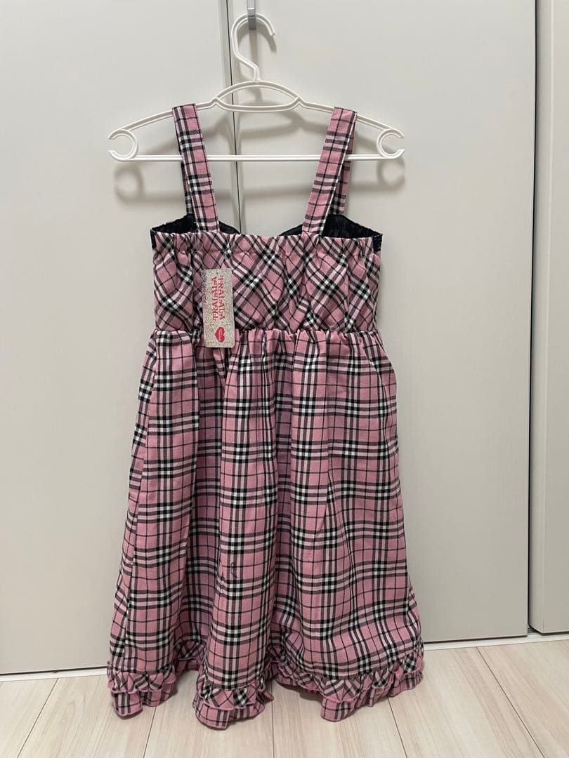 【新品・未着用】TRALALA トゥララ チェック ワンピース リボン 平成