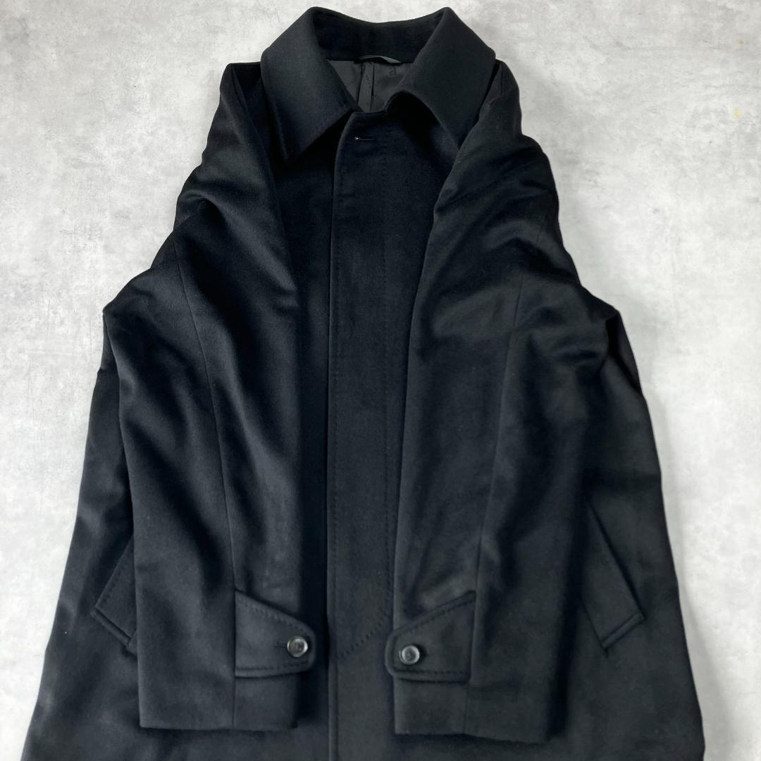 美品　アレグリ　カシミヤ100％　ステンカラーコート　メンズ　スーツ　黒　814