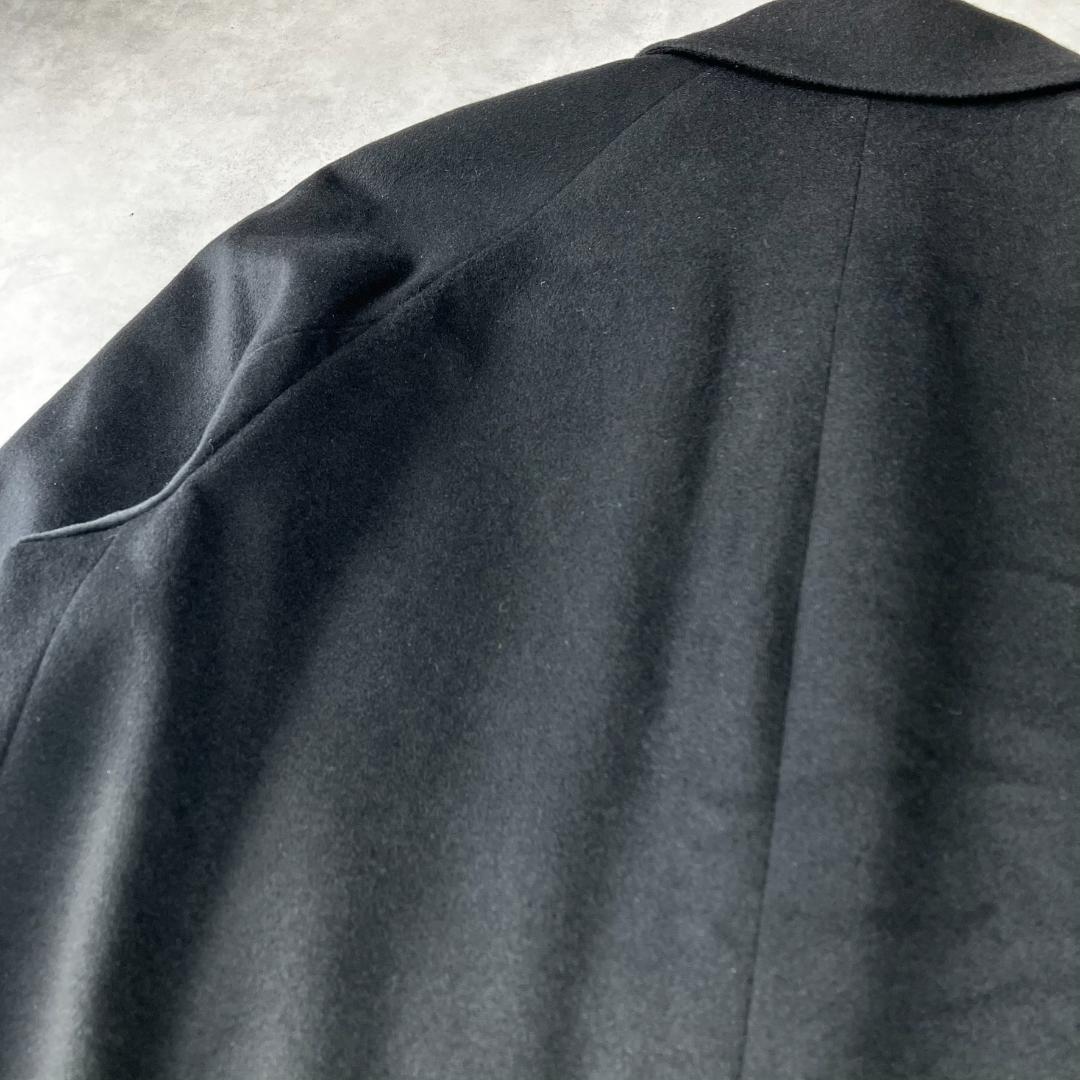 美品　アレグリ　カシミヤ100％　ステンカラーコート　メンズ　スーツ　黒　814