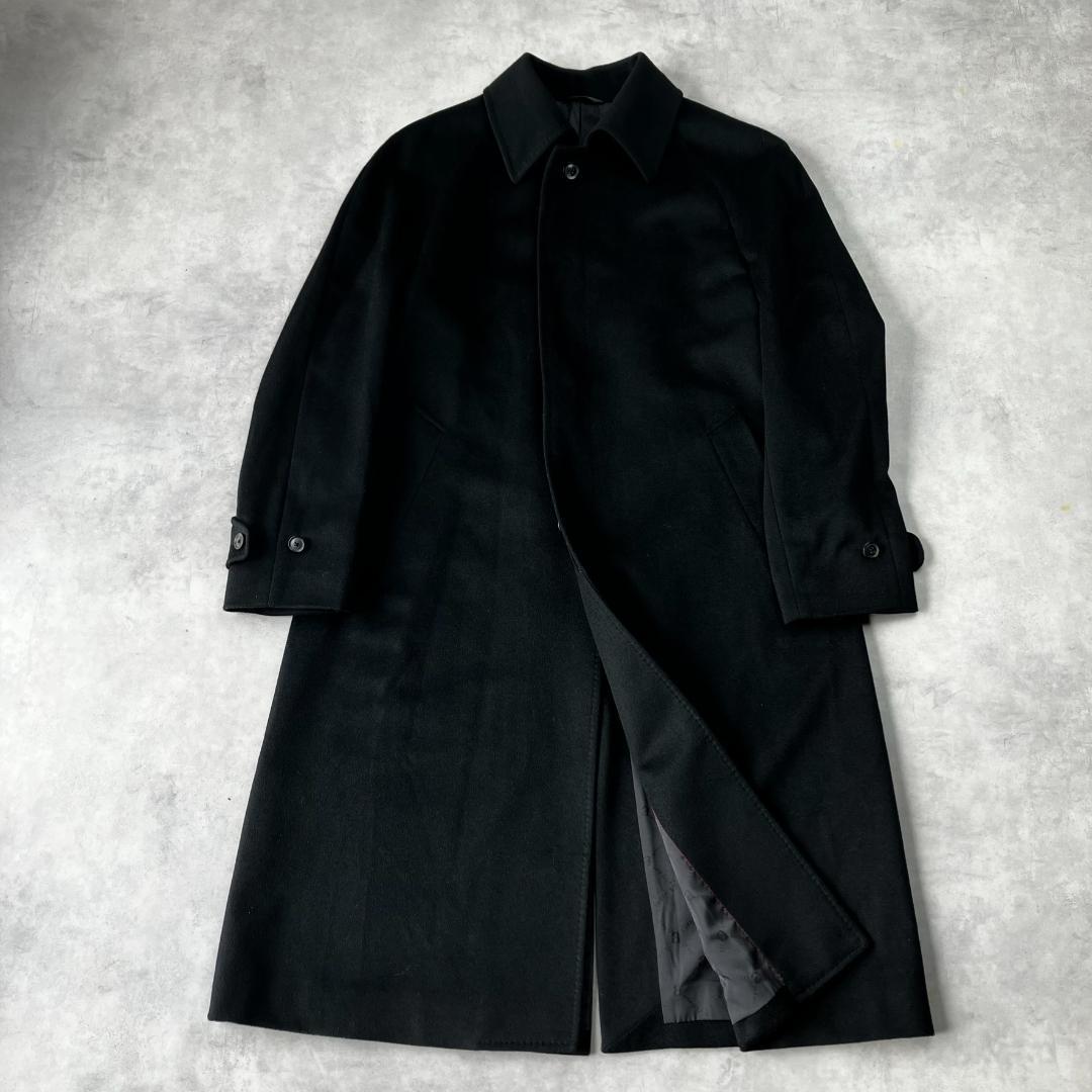 美品　アレグリ　カシミヤ100％　ステンカラーコート　メンズ　スーツ　黒　814