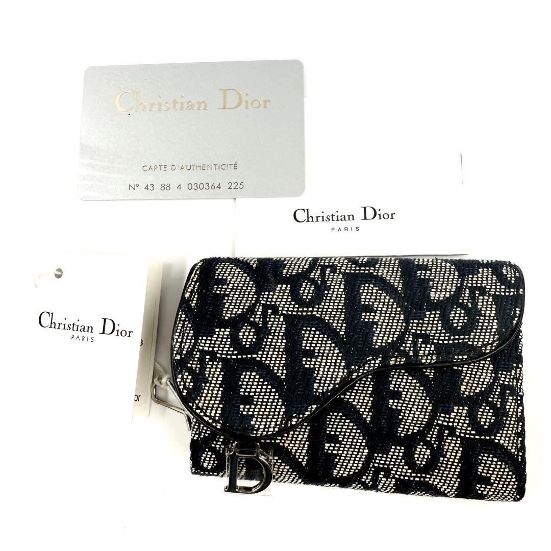 【未使用】Christian Diorトロッター柄サドル　6連キーケース