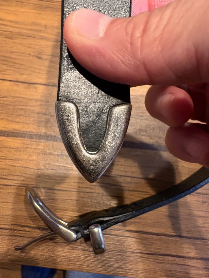 マインデニム/Leather Western Belt レザーベル トナロー