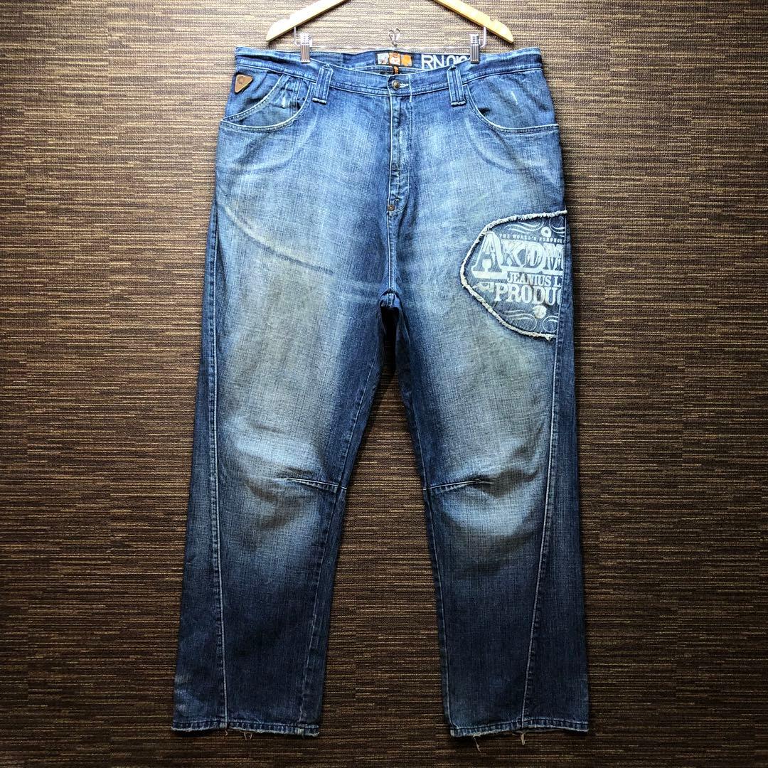 AKDM アカデミックス バギーデニムパンツ 青 HIPHOP Y2K - メルカリ