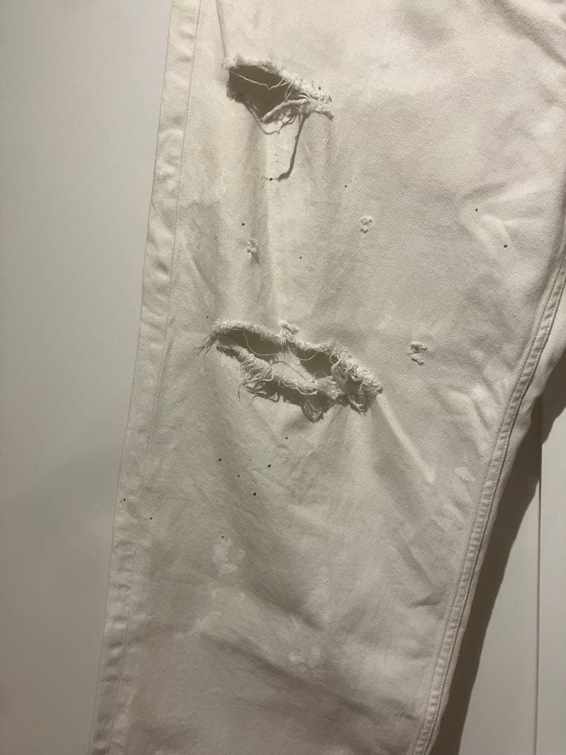 パンツ ANCELLM DAMAGE WIDE 5P DENIM PANTS