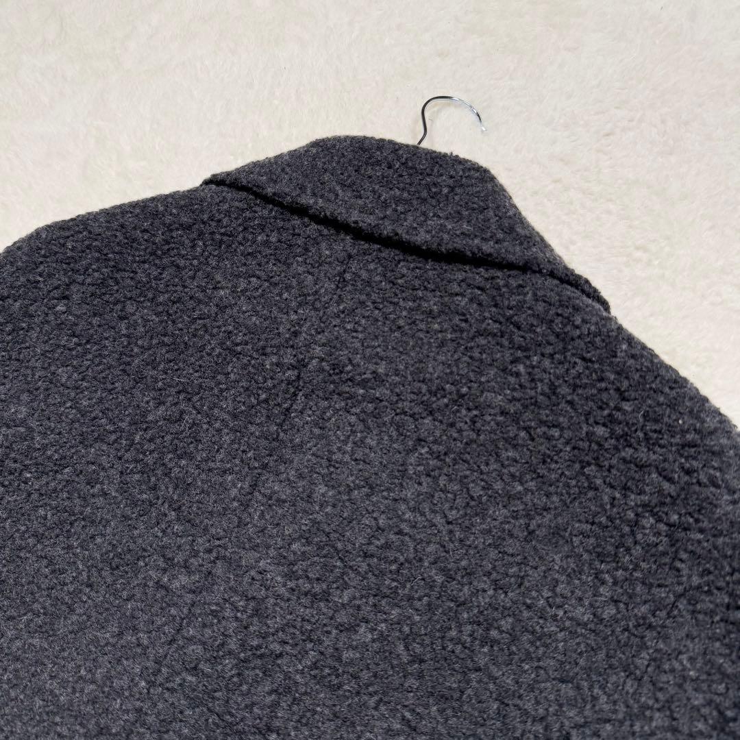 未使用級 メンズXL相当 タリアトーレ ダブルチェスター コート ボア 伸縮性◎