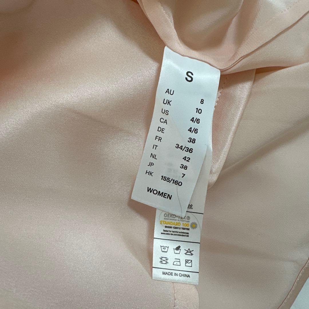 LILY SILK パジャマ　シルク100% 絹100% 長袖　淡いピンク　上下