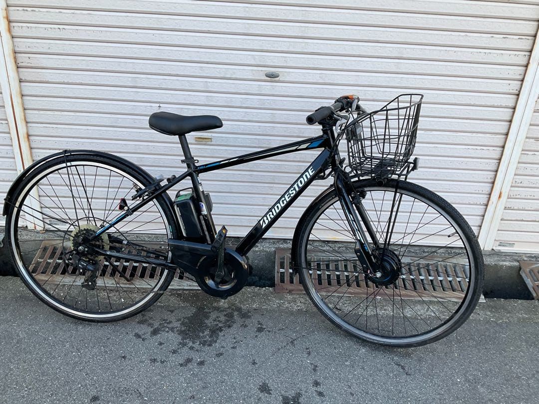 ブリヂストン最新機種電動アシスト自転車TB1、27インチブラックアルミボディー