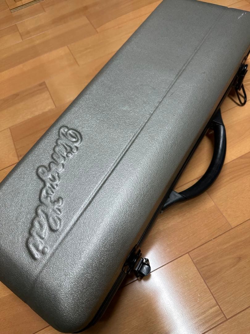 良品 ソプラノサックス サテンゴールド ケース付き