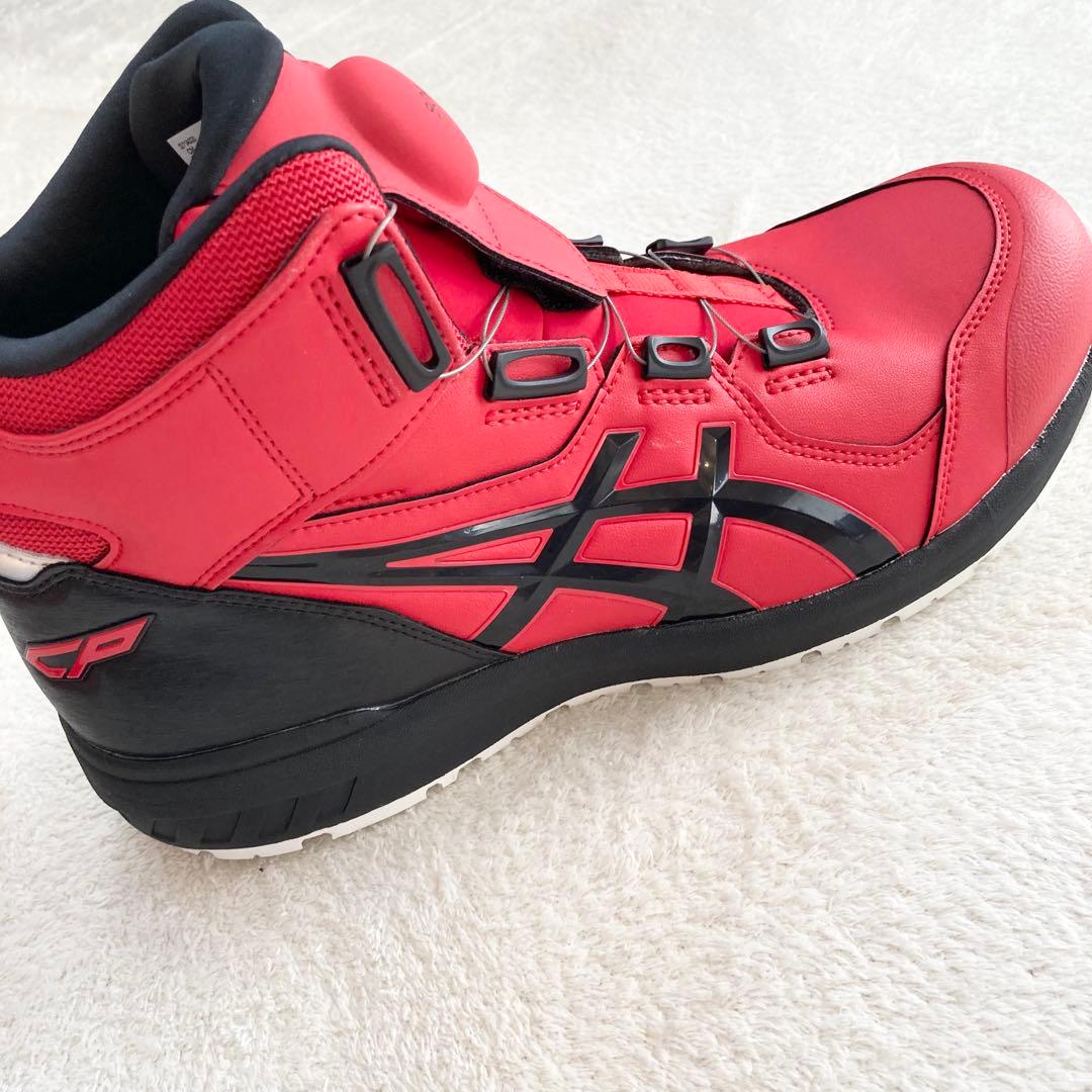 新品　アシックス 安全靴 ウィンジョブ CP304 BOA 27.5cm 赤黒