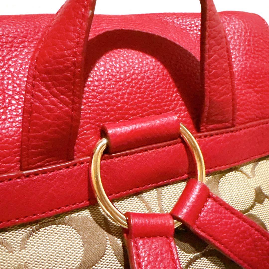 未使用✨COACH Billy Signature Backpack Red