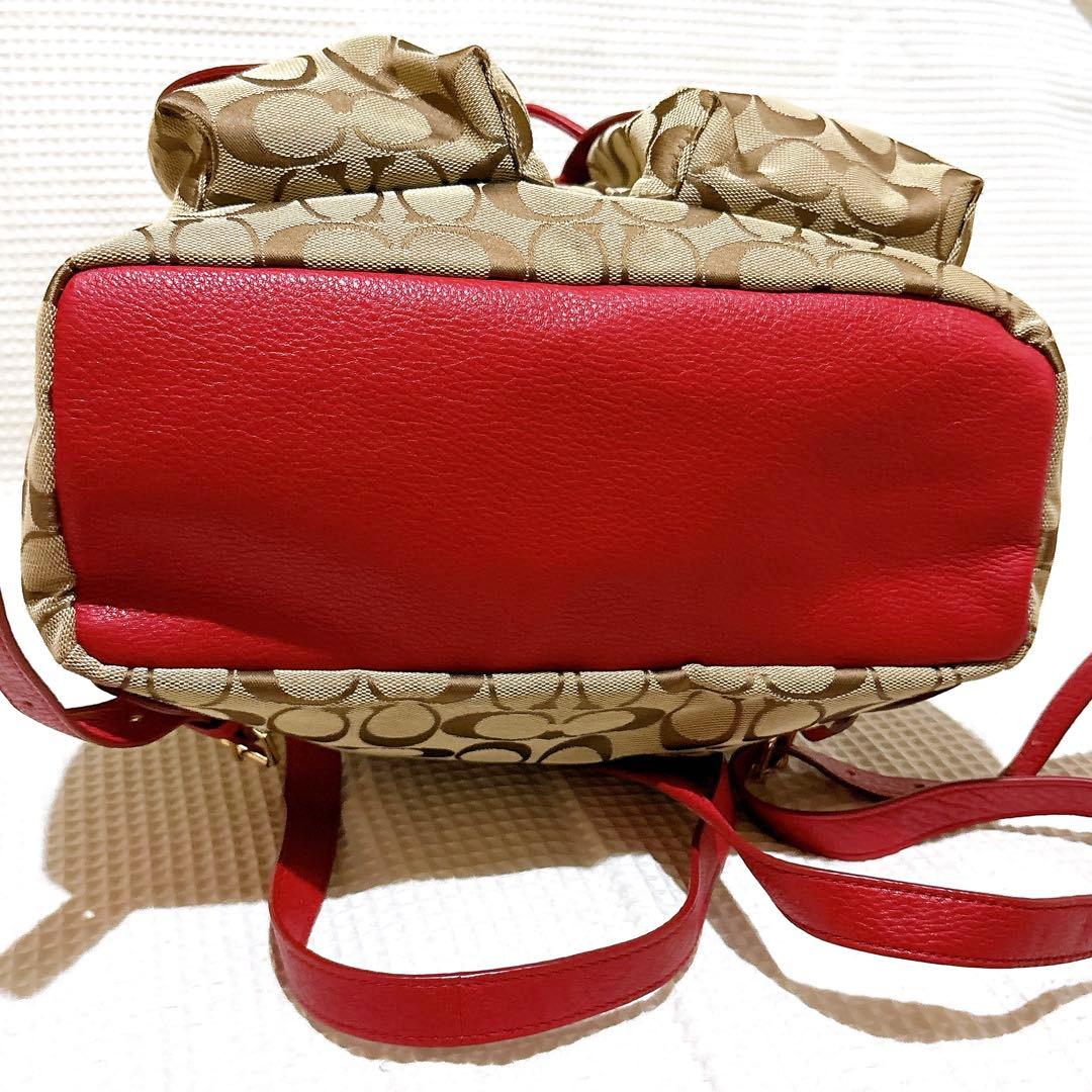 未使用✨COACH Billy Signature Backpack Red