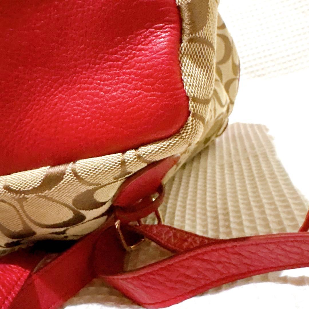 未使用✨COACH Billy Signature Backpack Red