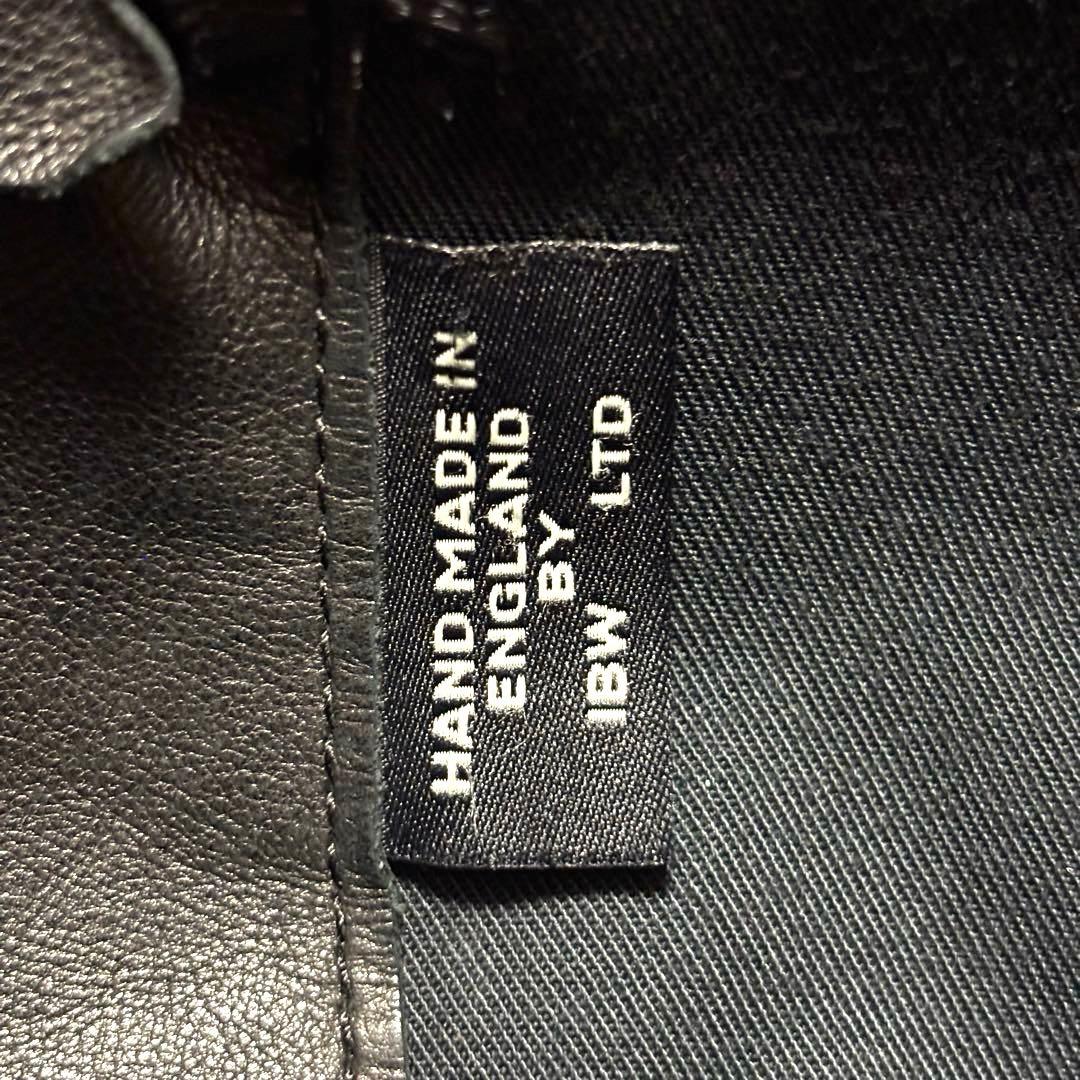 大容量 イングランド製 JAS M.B. オールレザー ヘルメットバッグ 黒