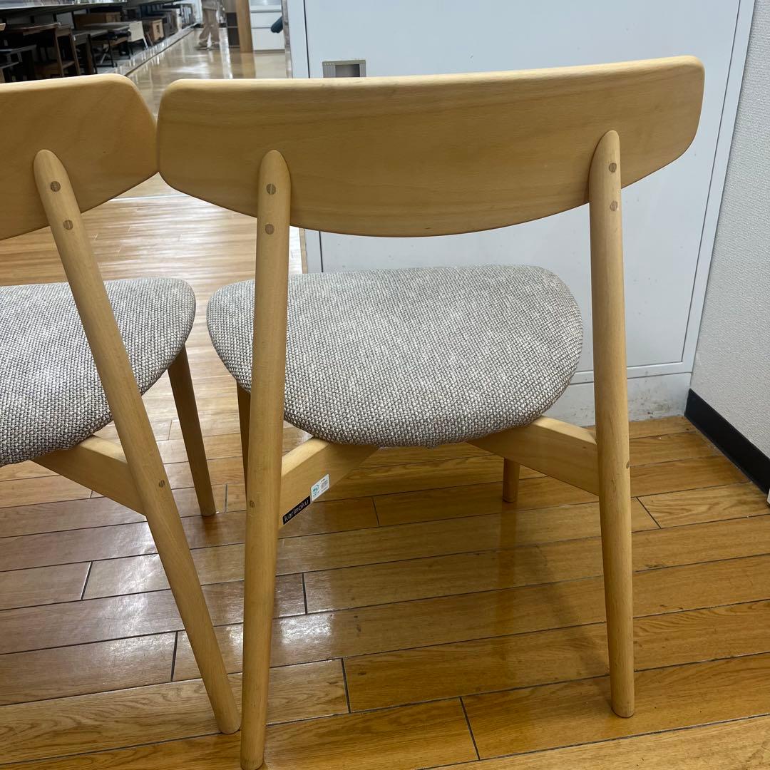 カリモク　ダイニングチェア　CD4005　カバーリング　2脚セット