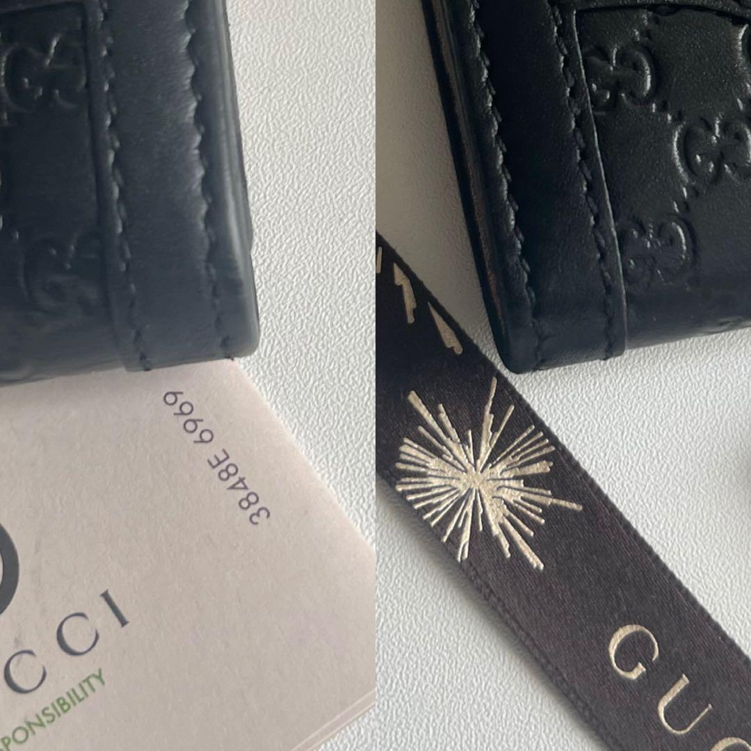 365 美品 GUCCI グッチ マイクロシマ キーケース