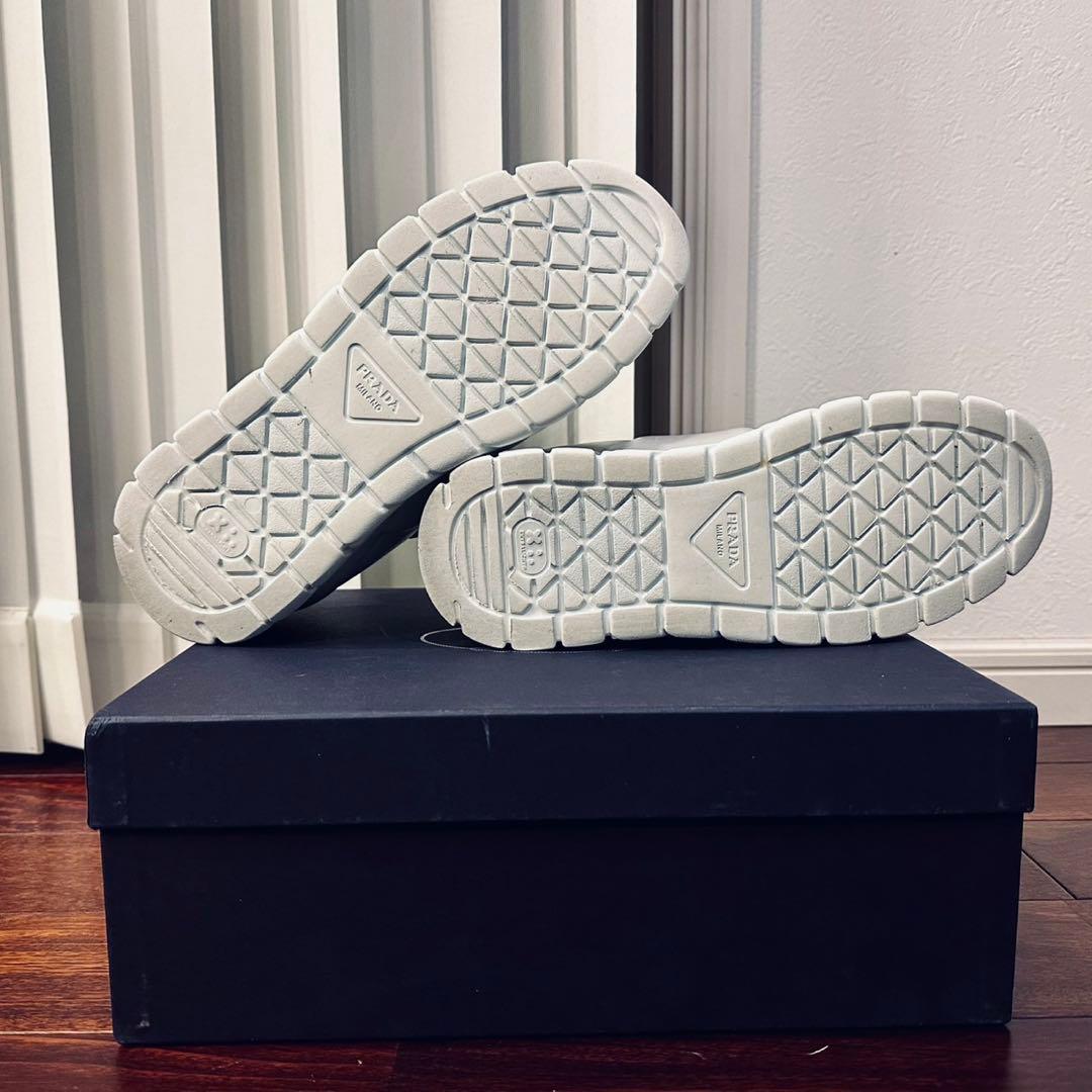 PRADA｜パデッドナッパレザー 厚底 スニーカー EU37