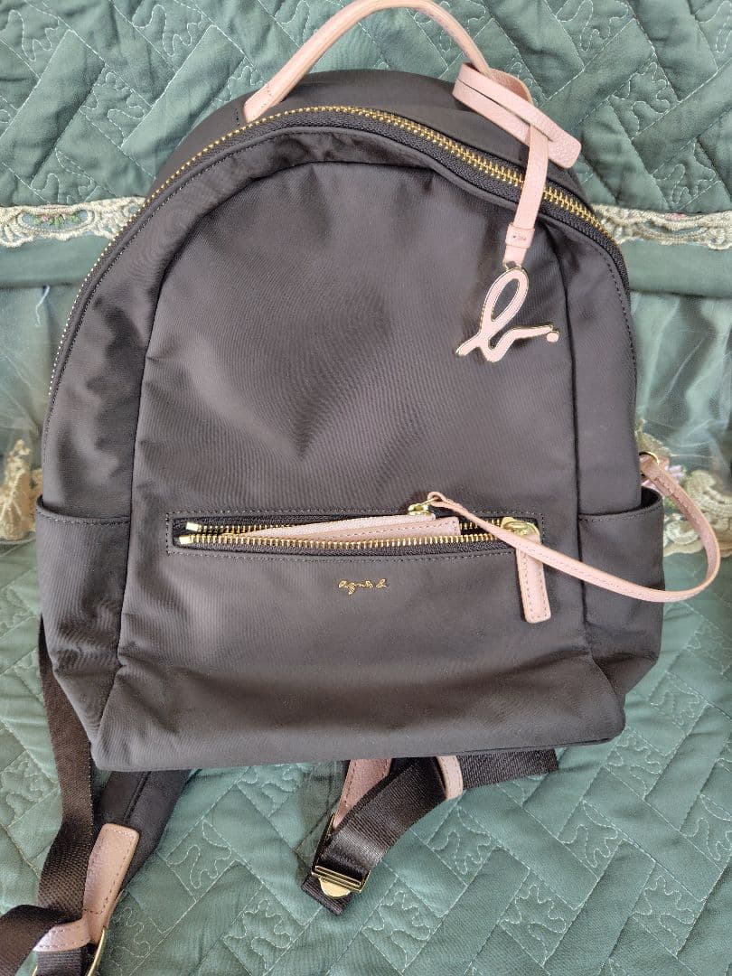 アニエスベー ピンク ブラウン リュック ミニ ポーチ付