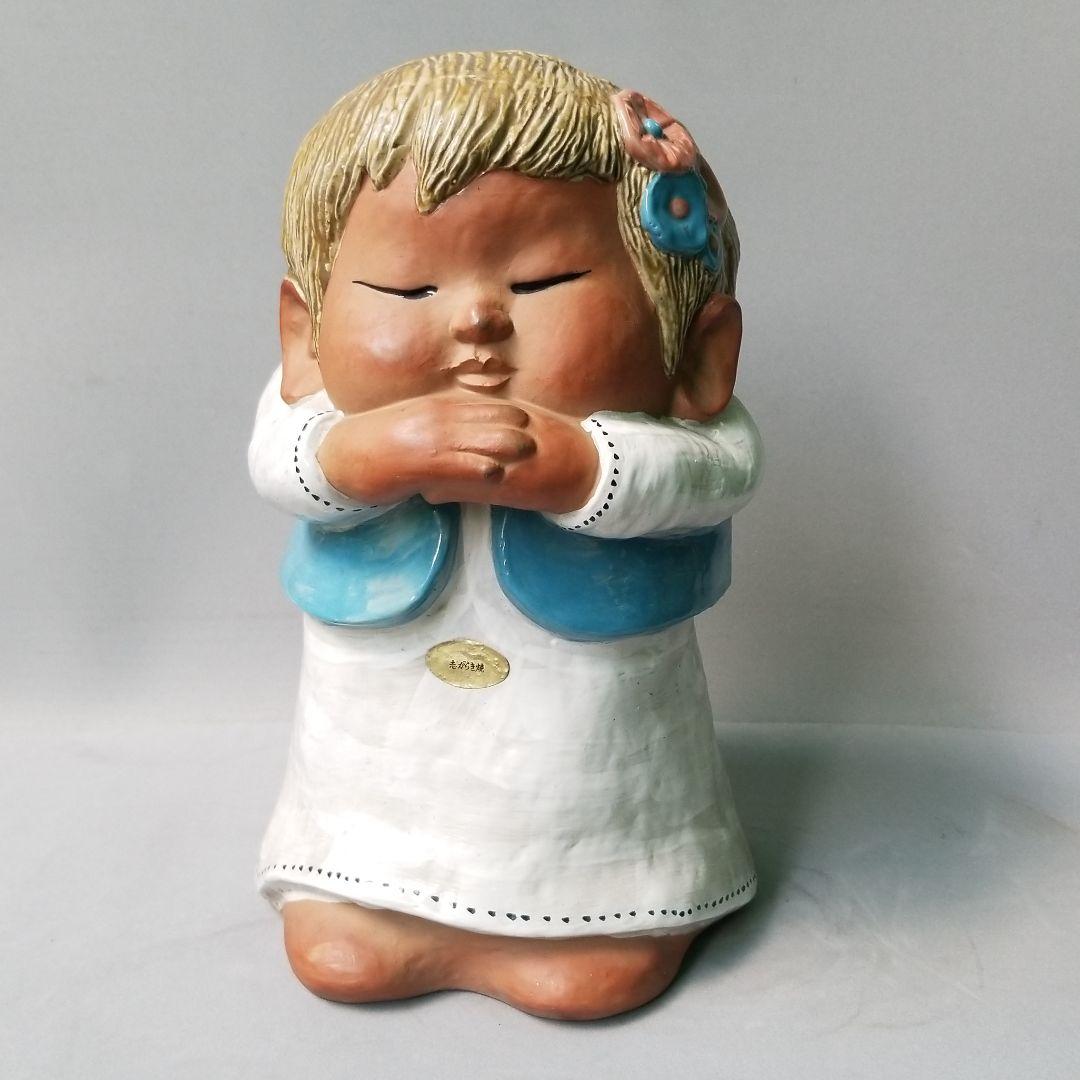 信楽焼傘立て 人形 信楽焼 高さ４２cm